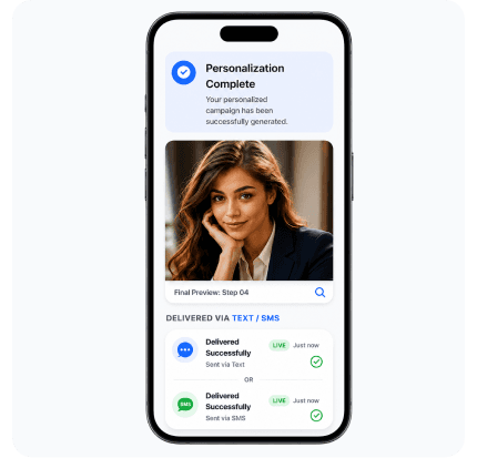 Delivered via text and SMS preview